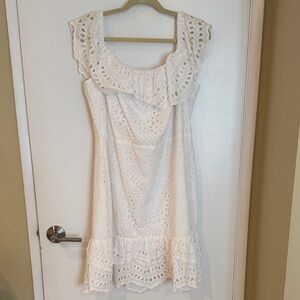 NEW Express White Eyelet Dress